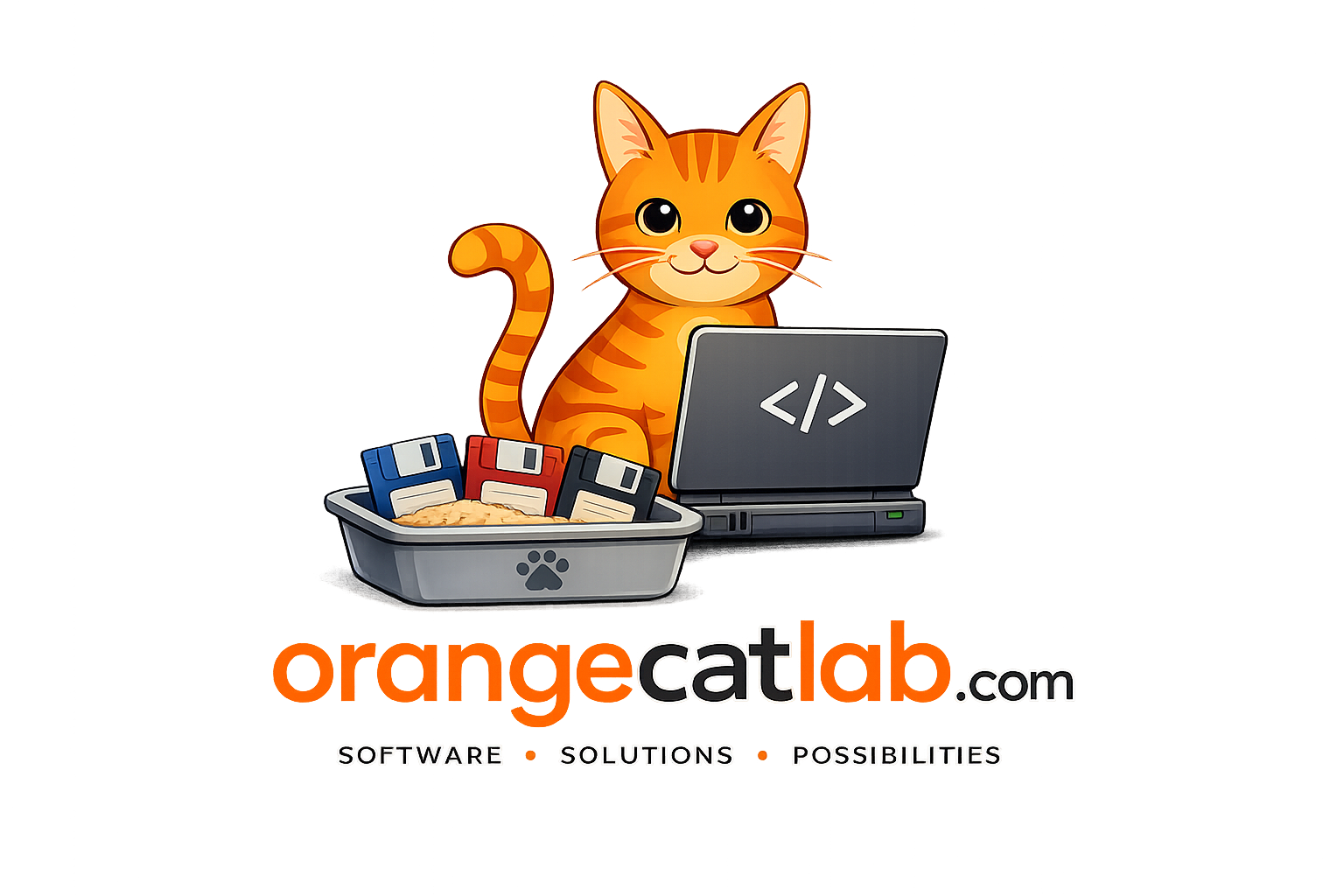 Orange Cat Litter Logo